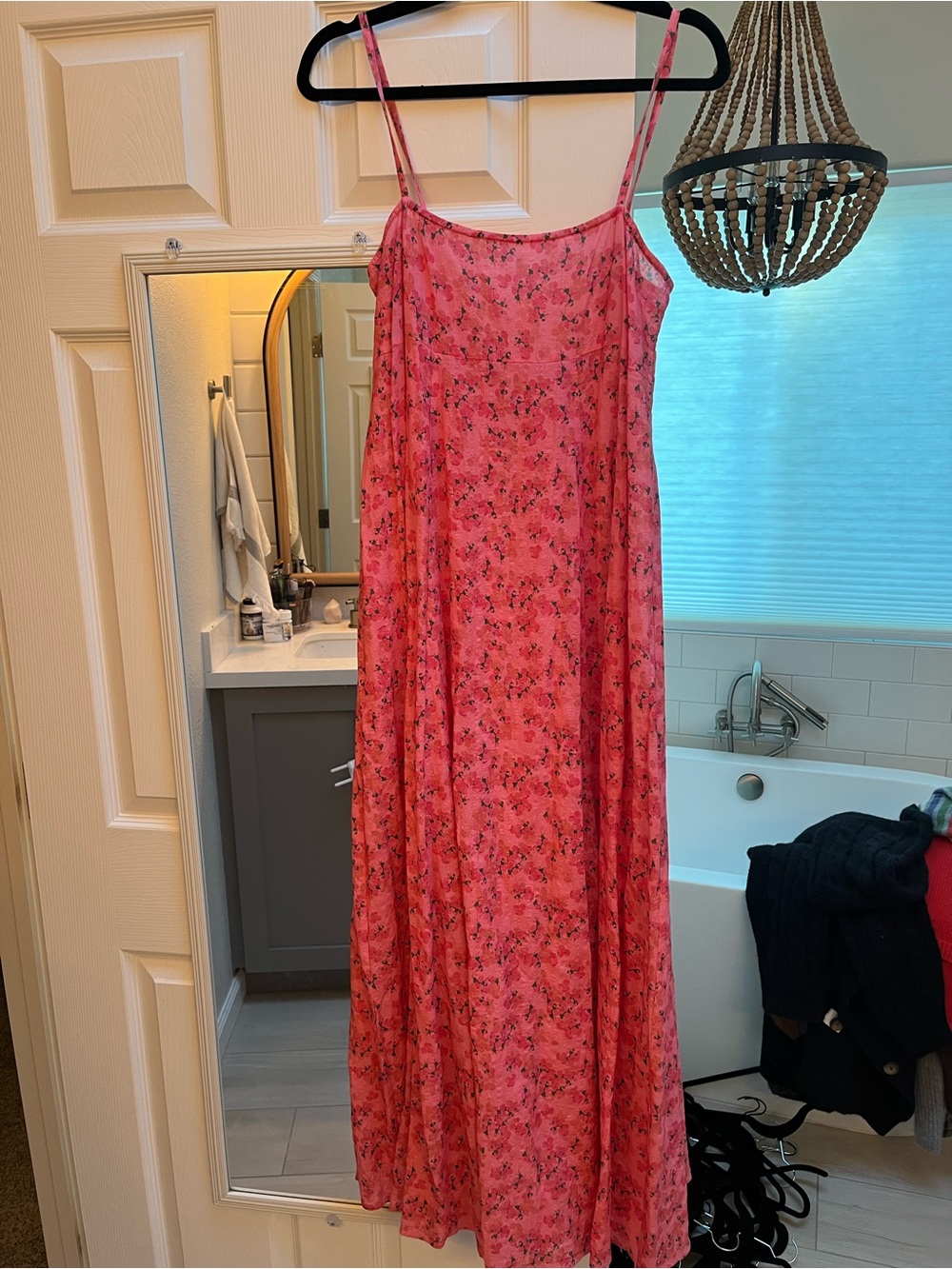 Peony Swimwear Floral Pink Slip Maxi Dress